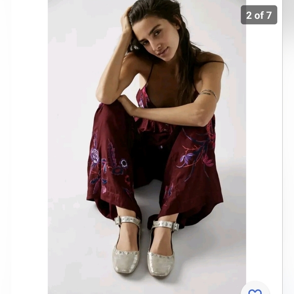 Free People Mimi Embroidered Set (Pants Only ) - Picture 2 of 8